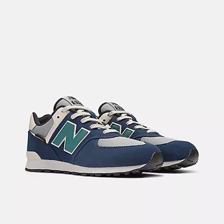 NEW BALANCE KID'S 574 NAVY/GREY SHOES