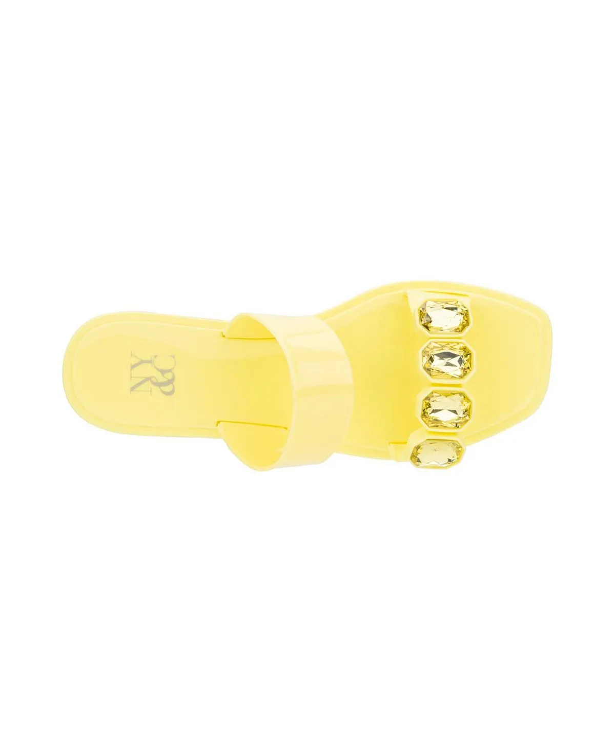 New York & Company Women's Chantelle Gem Jelly Sandals, Yellow