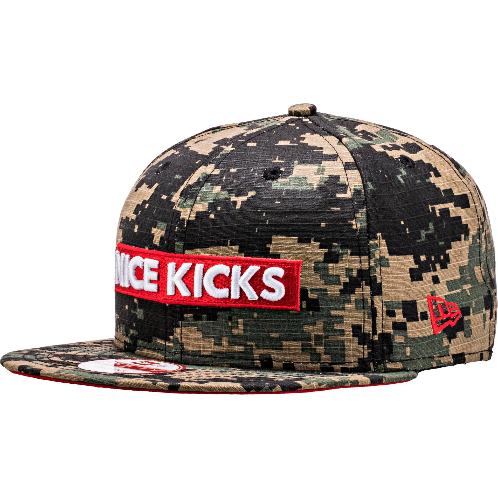 Nice Kicks X New Era Snapback Hat - Digicamo/Red