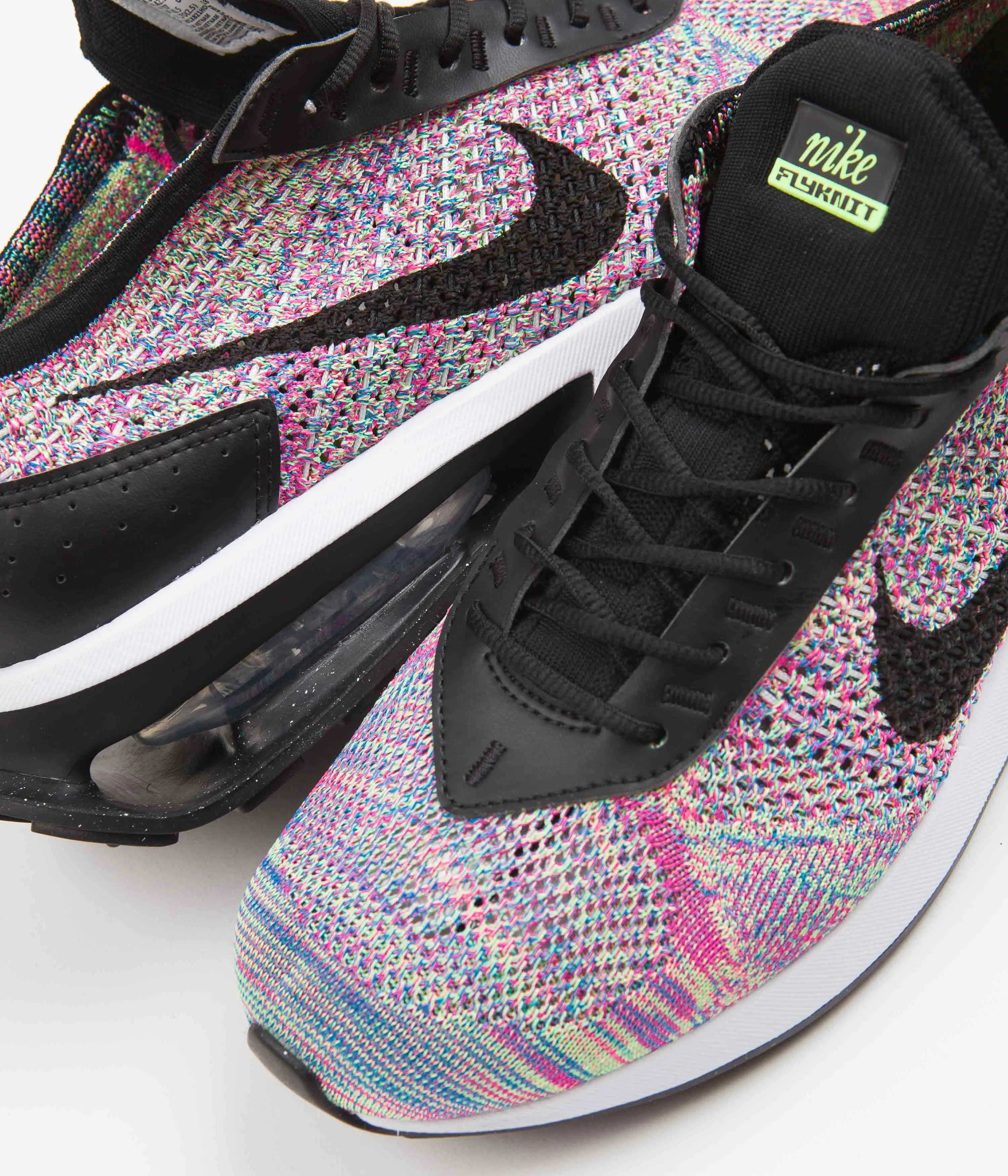 Nike Air Max Flyknit Racer Shoes - Ghost Green / Black - Pink Blast - Photo Blue