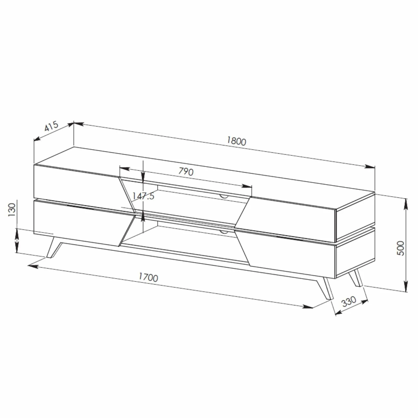 NORDIC 1800 Entertainment Unit Grey by Criterion