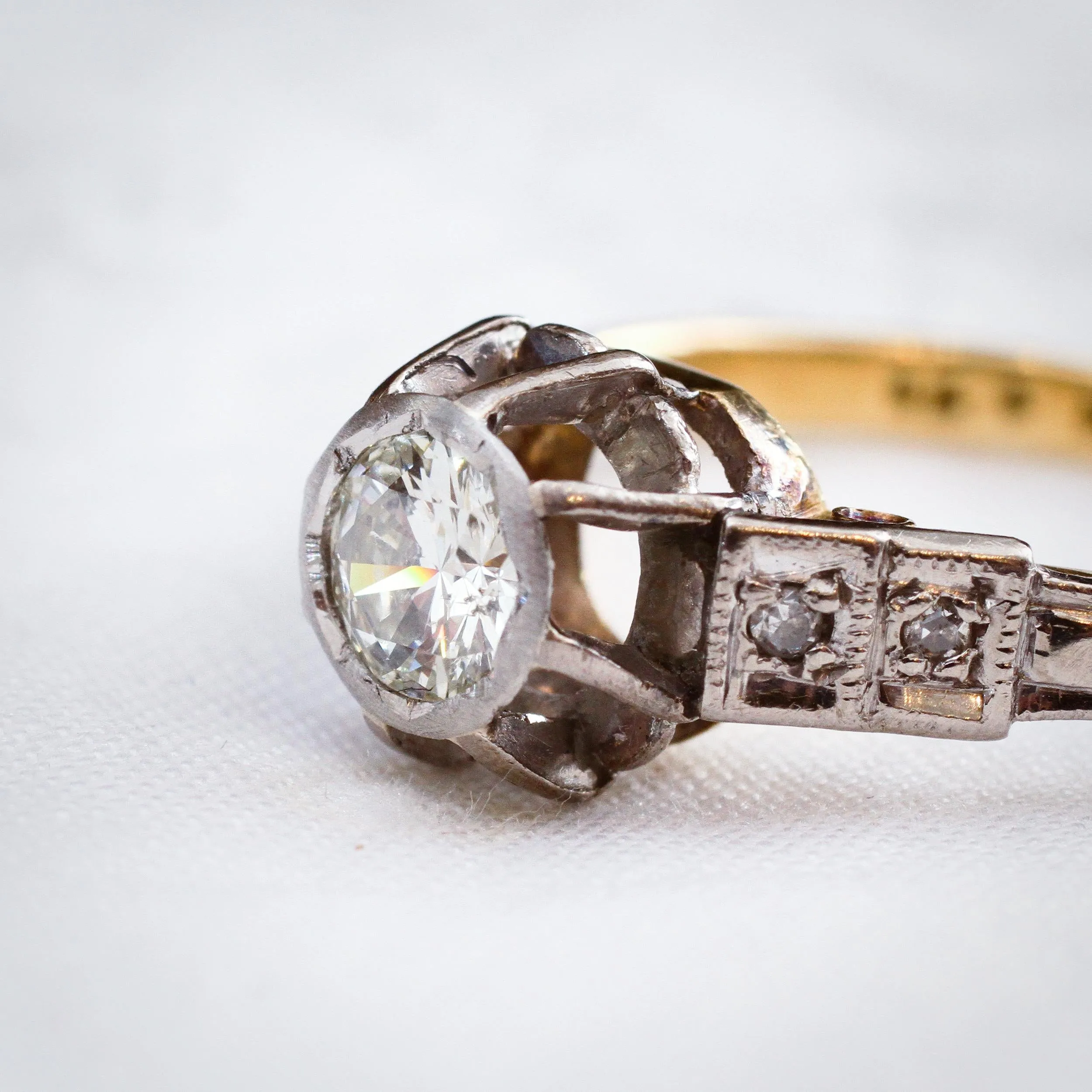 Oh Fascinating Attraction! Dramatic Art Deco Diamond Engagement Ring