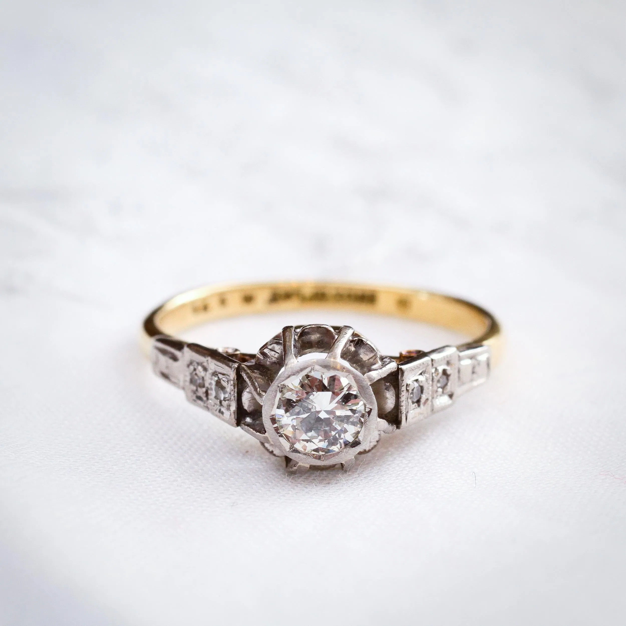 Oh Fascinating Attraction! Dramatic Art Deco Diamond Engagement Ring