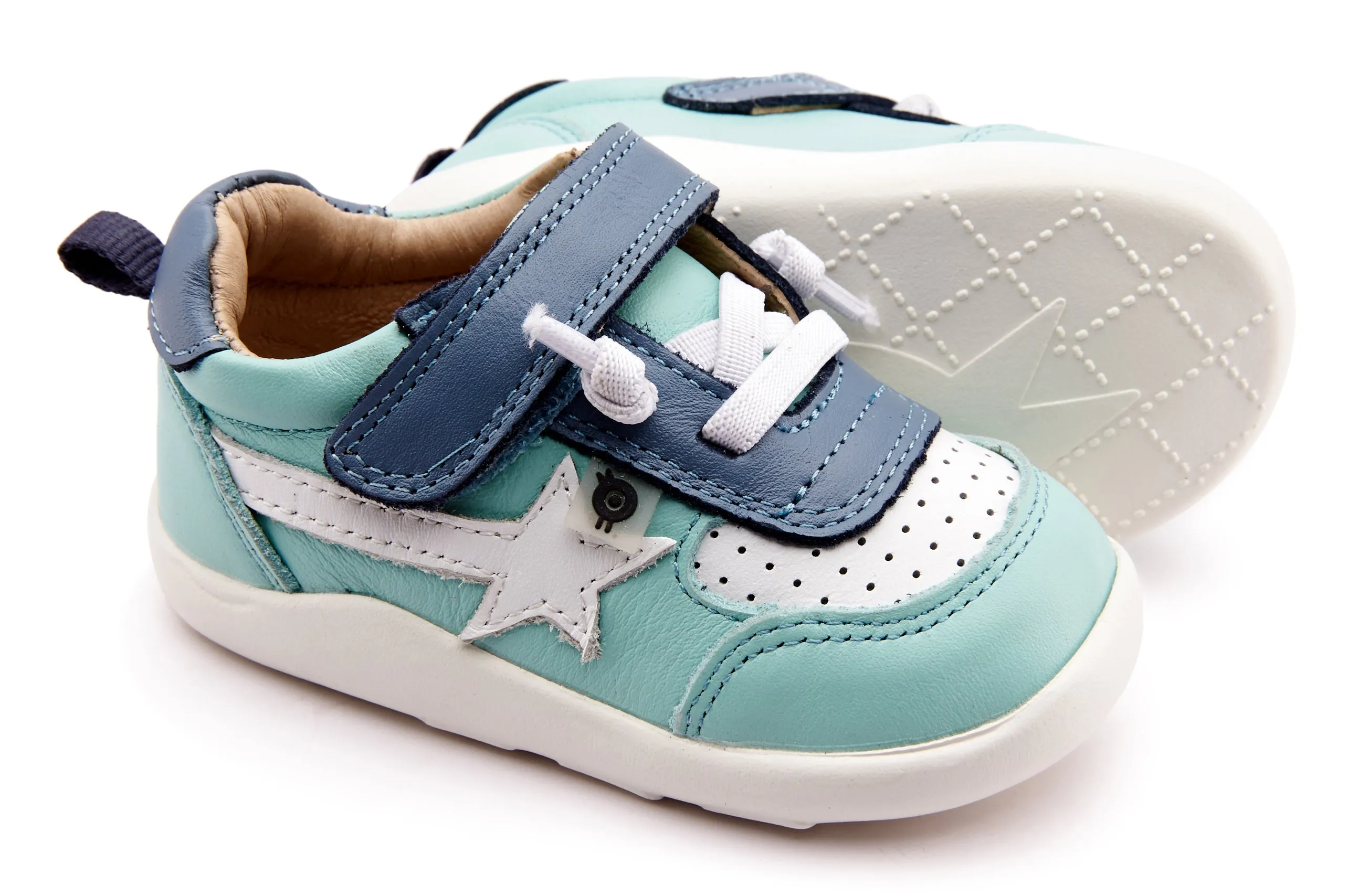 Old Soles Boy's & Girl's 8031 Ground Work Sneakers - Jade/Snow/Indigo