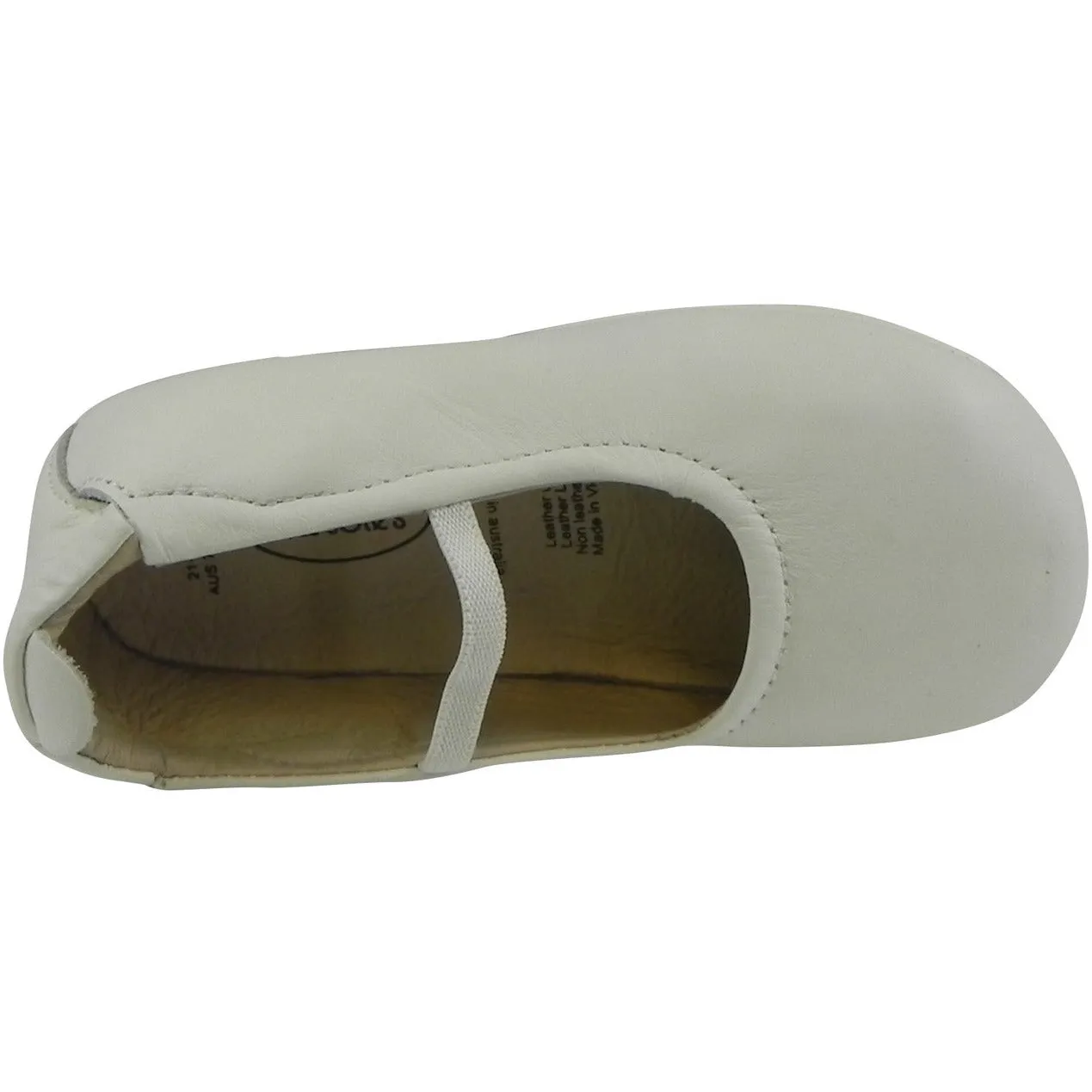 Old Soles Girl's 013 White Leather Luxury Ballet Flat