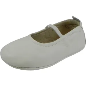 Old Soles Girl's 013 White Leather Luxury Ballet Flat