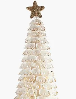 Pearl Gem Clamrose Shell Coastal Tabletop Trees