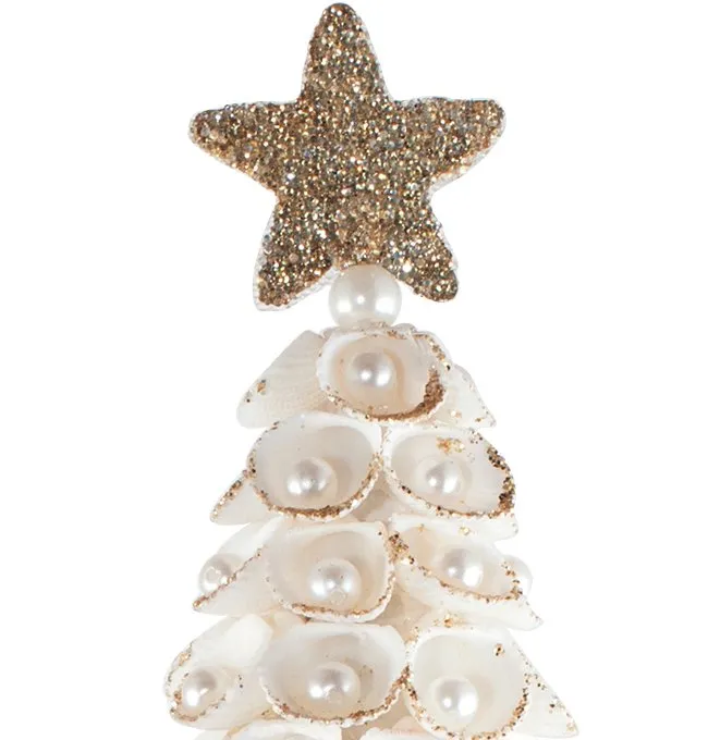 Pearl Gem Clamrose Shell Coastal Tabletop Trees