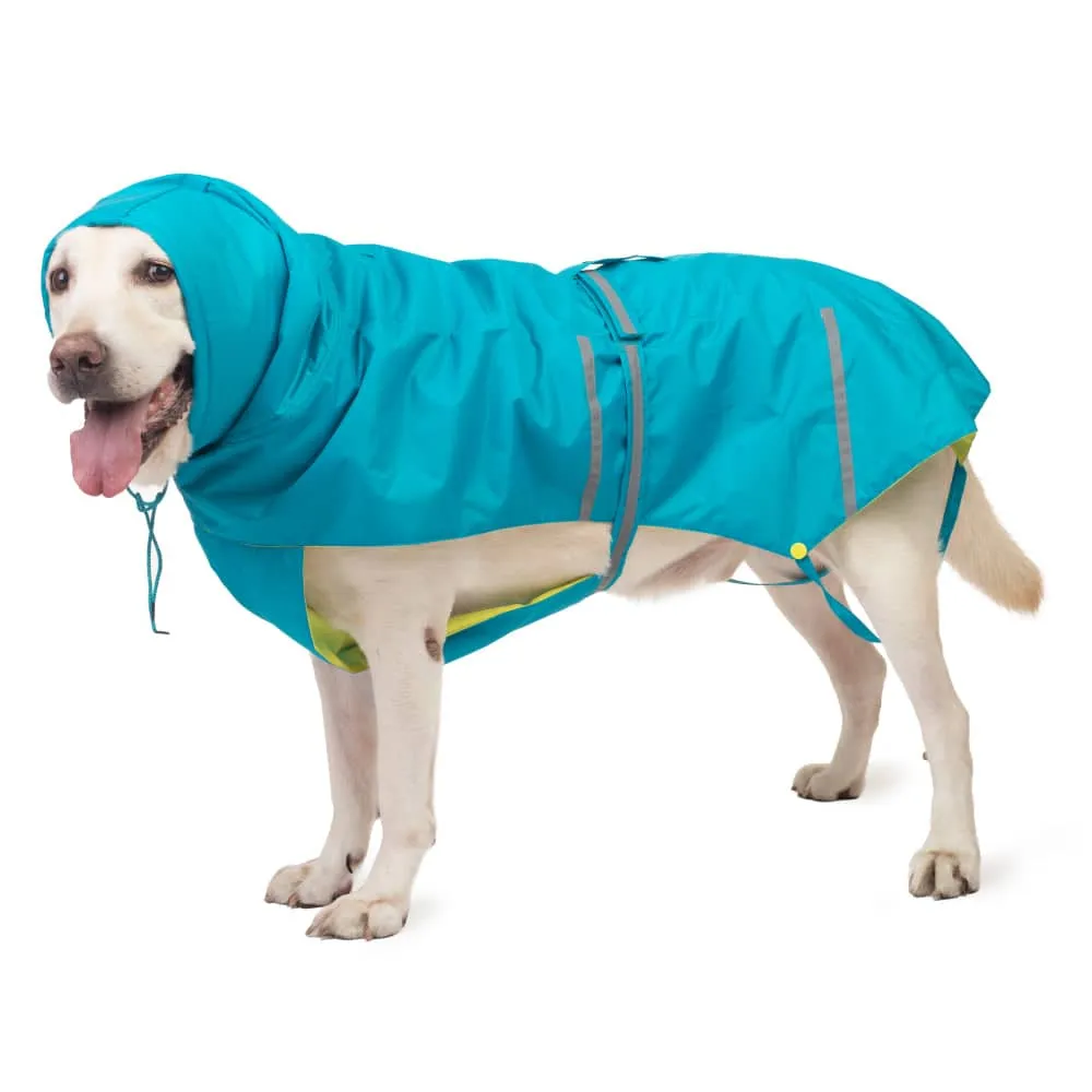 PetWale Reflective Raincoat for Dogs (Turquoise)