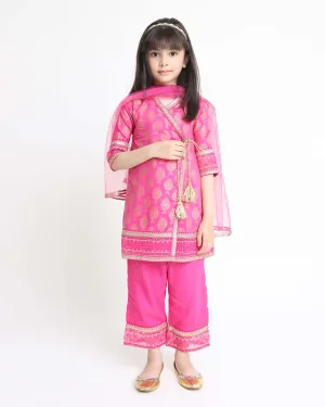 Pink Angrakha Set