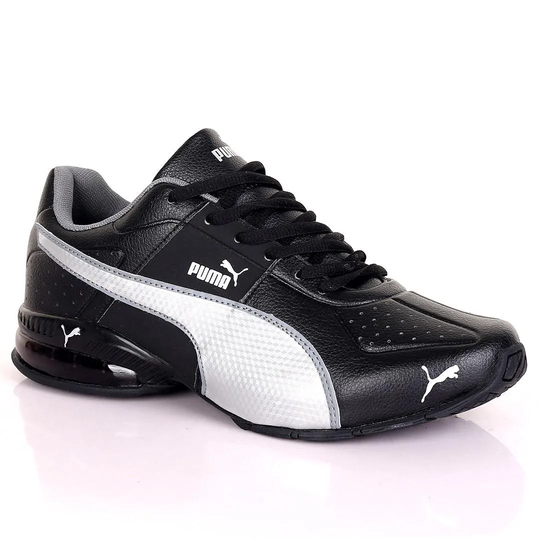 PM Perf Black White Low Sneakers Designed -