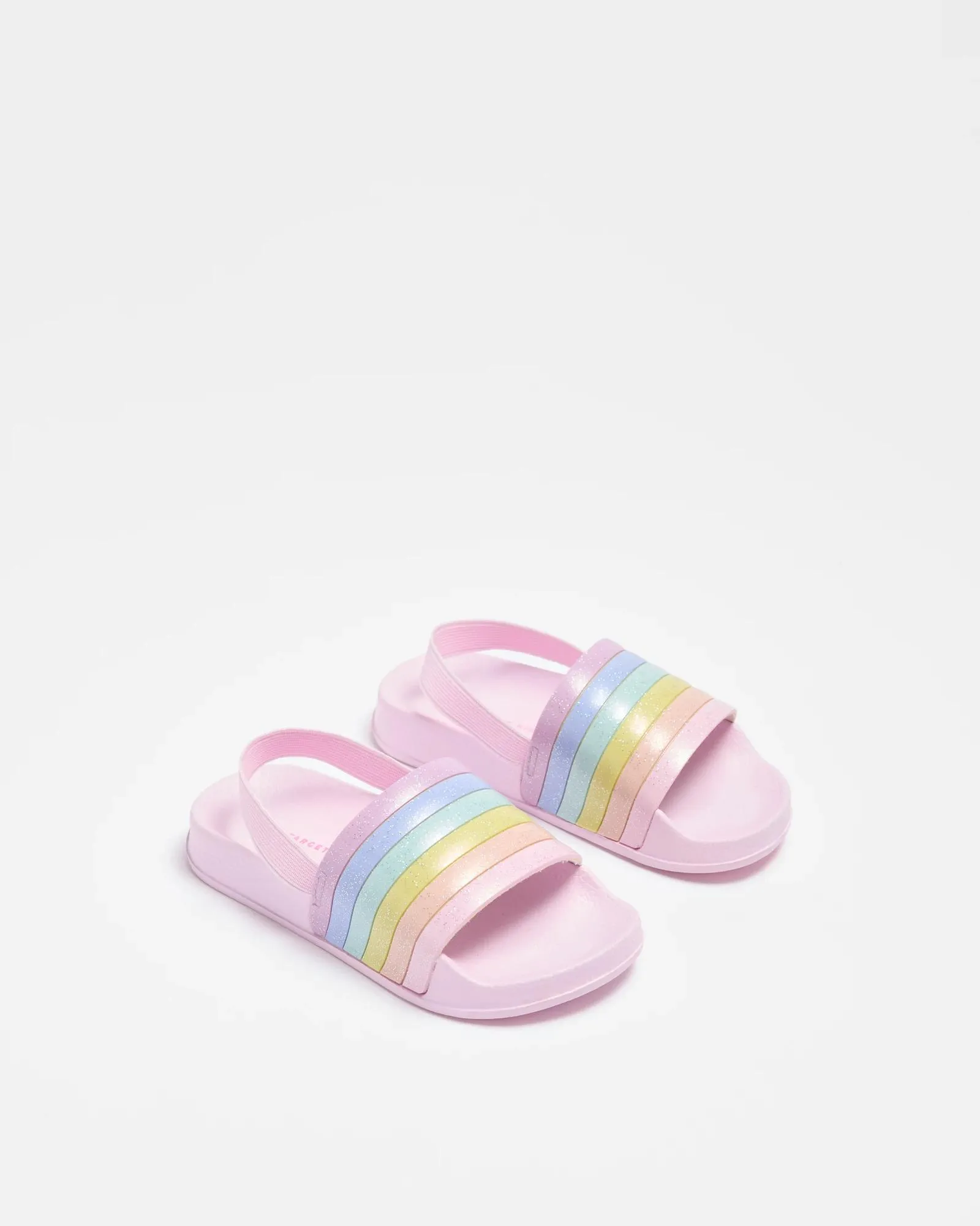 popular  Girls Junior Rainbow Glitter Slide