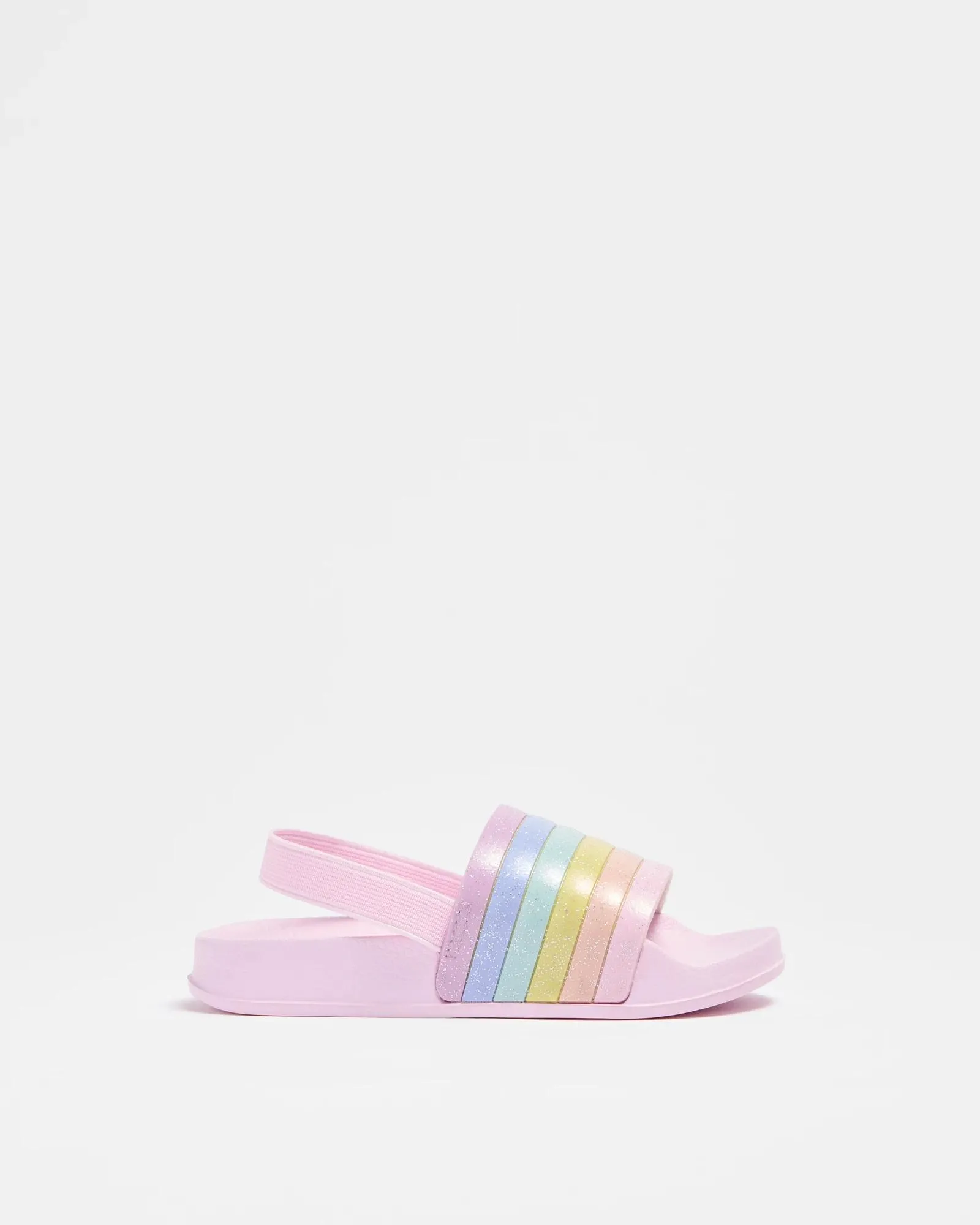 popular  Girls Junior Rainbow Glitter Slide