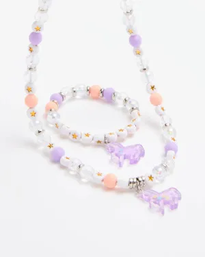 popular  Kids Unicorn Necklace and Bracelet Set