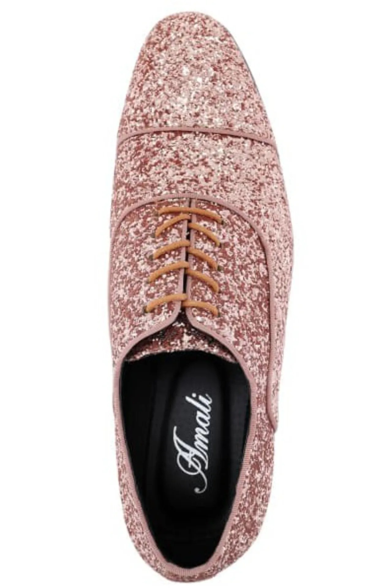 "Lawrence Glitter" Rose Gold Tuxedo Shoes