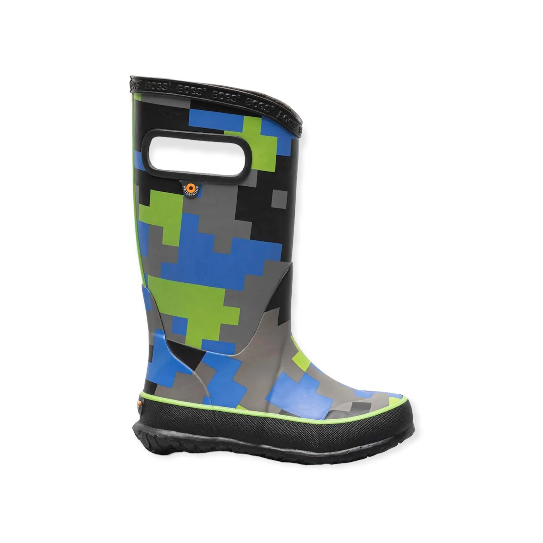 Rainboot Big Camo - Black and Green