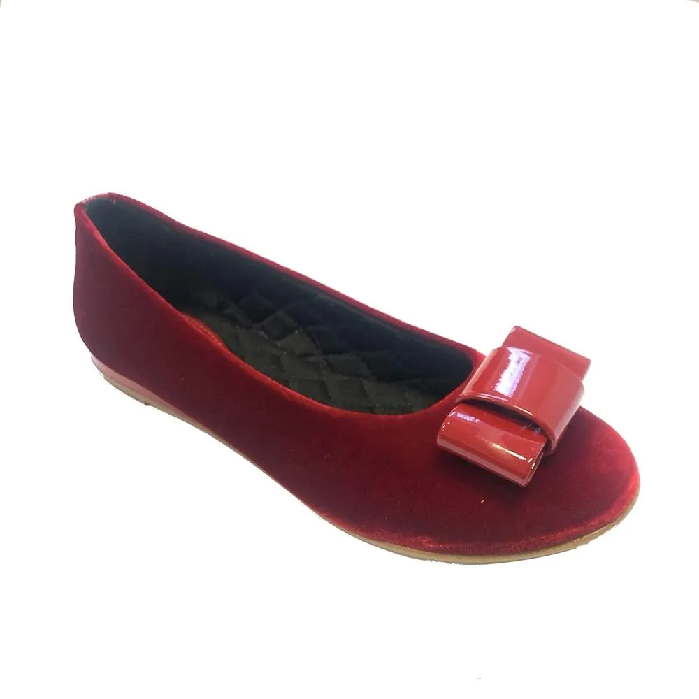 Red Velvet Bow Shoe