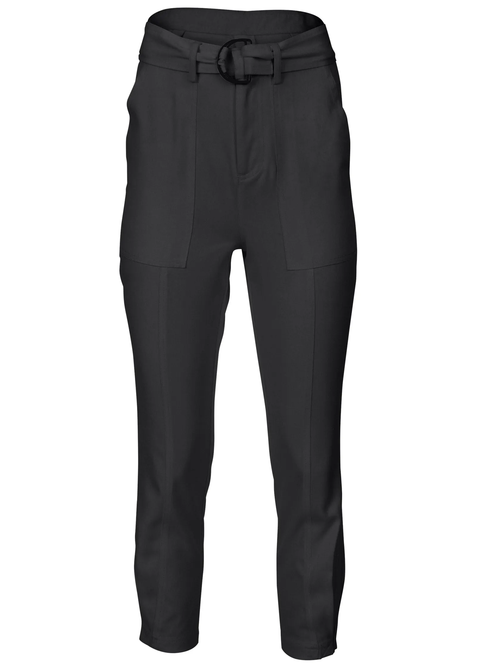 Relaxed Twill Straight Pant - Black