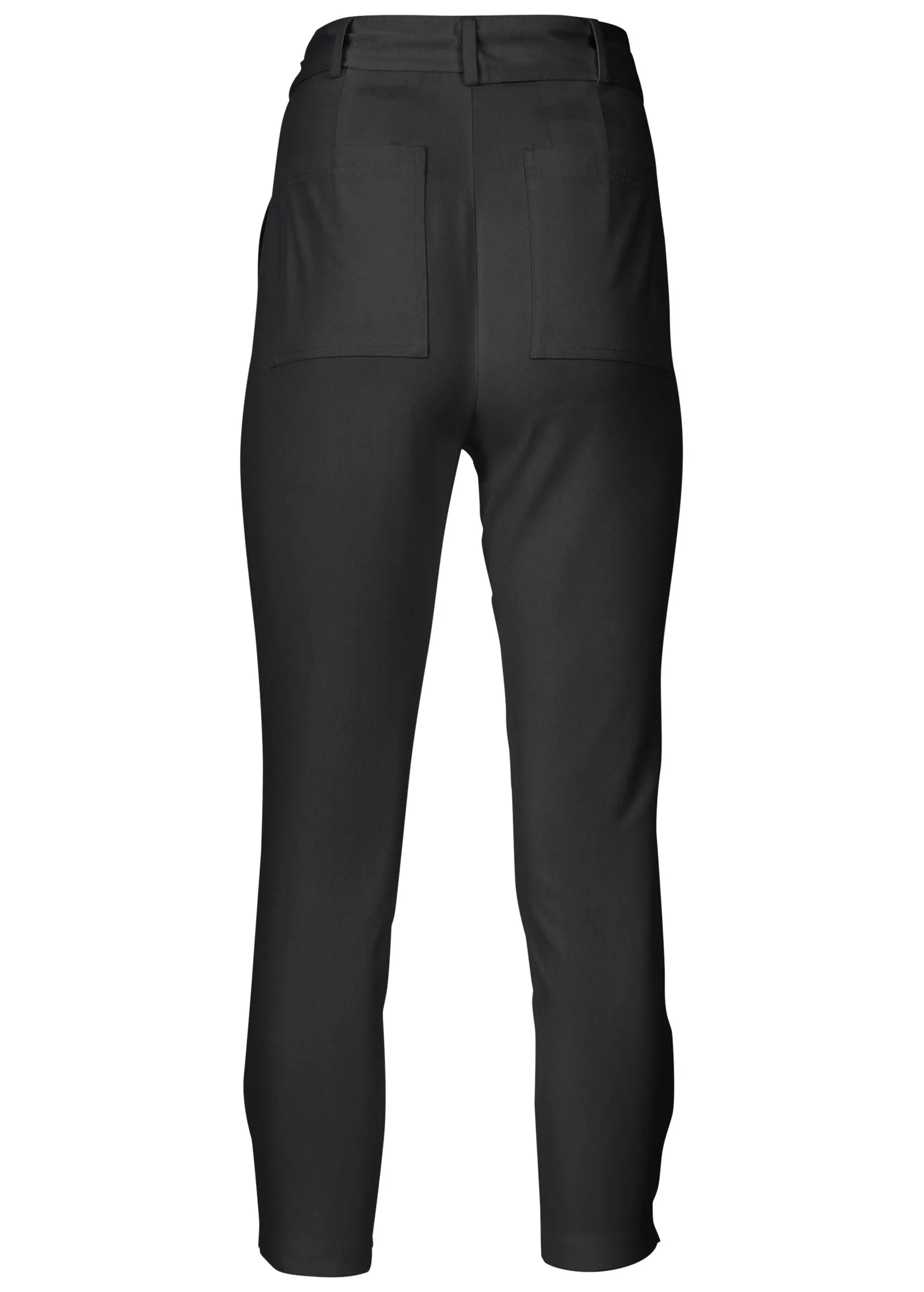 Relaxed Twill Straight Pant - Black