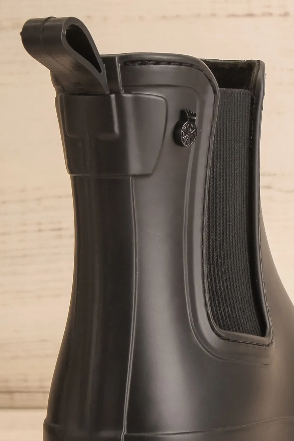 Rustavi | Matte Black Platform Rain Boots