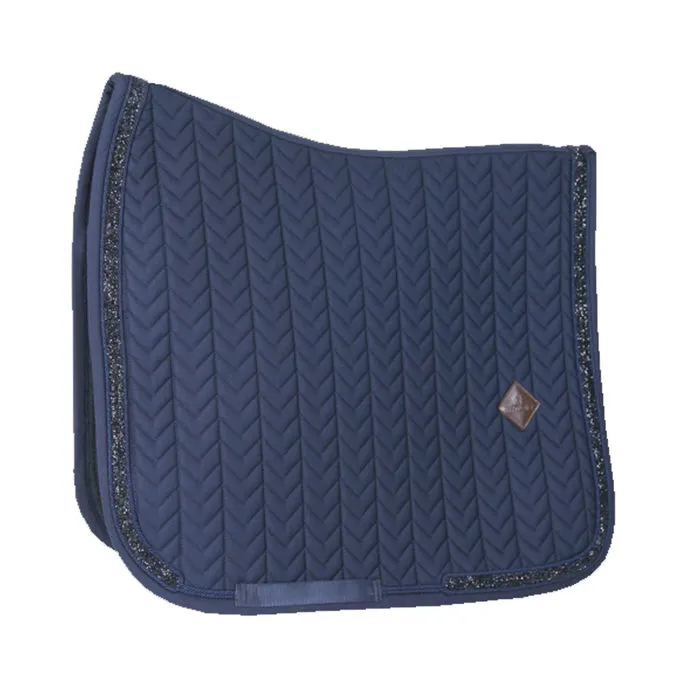 SADDLE PAD FOR DRESSAGE GLITTER STONE MODEL NAVY BLUE