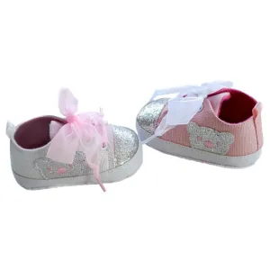 Shiny Trainers Glitter Bear Applique: B2150