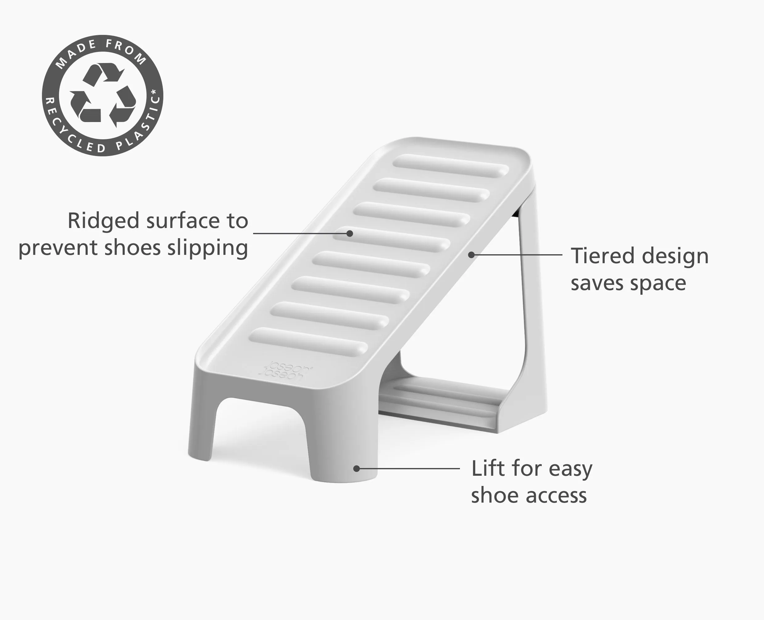 Shoe-in Compact 6-piece Ecru Shoe Caddy