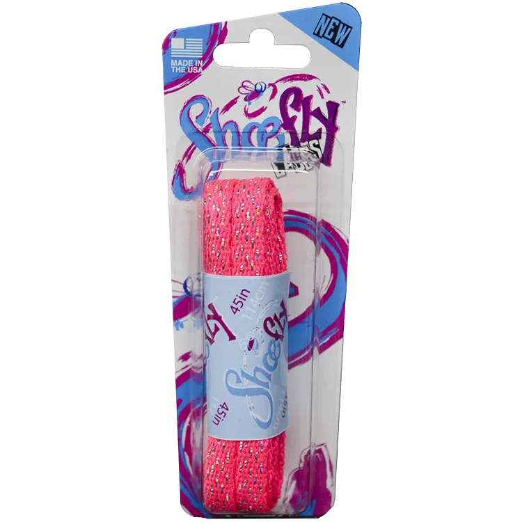 ShoeFly™ Fashion Laces | Neon Pink Sparkle