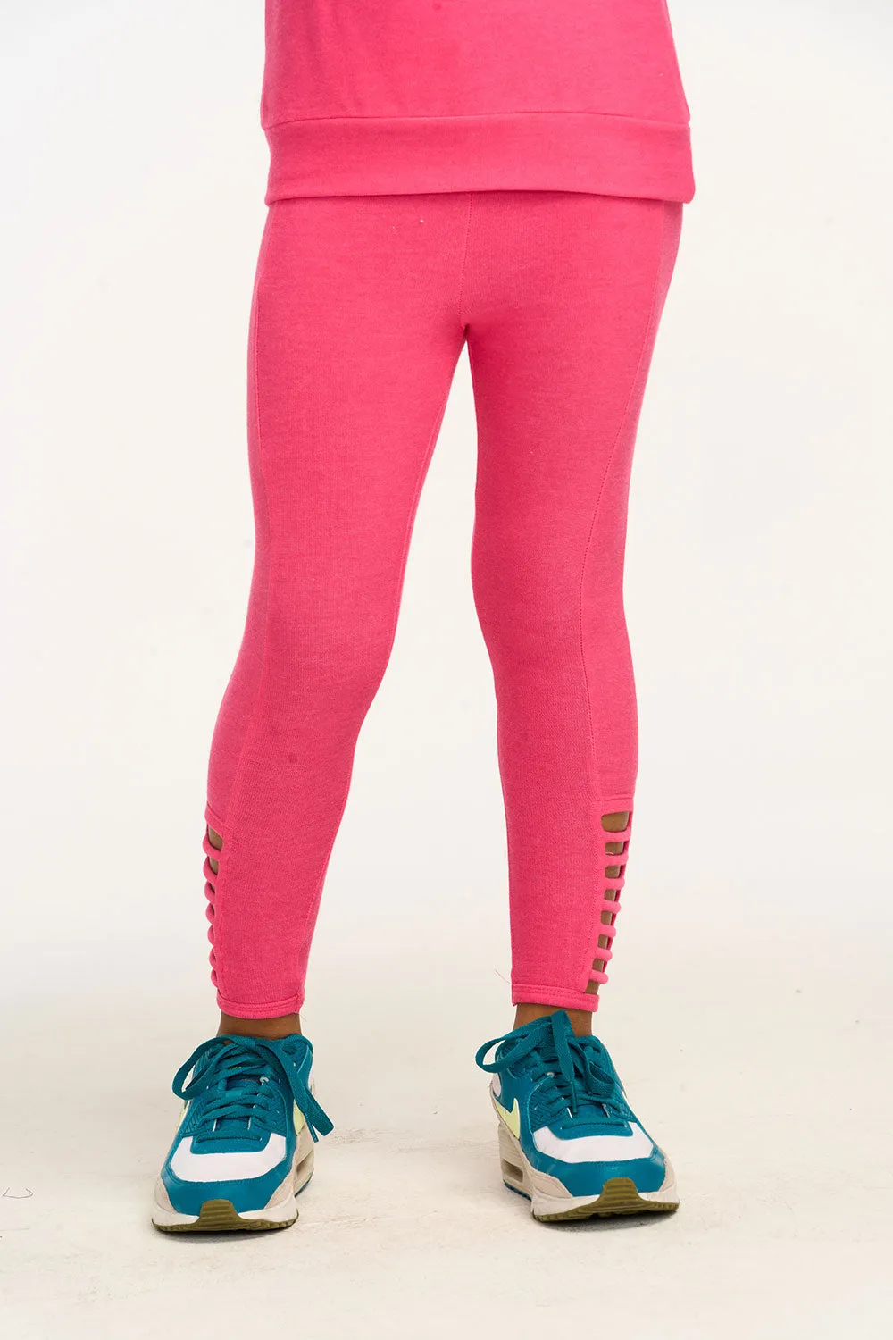 Side Detail Flamingo Pink Leggings