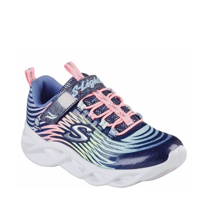 Skechers Girls Twisty Brights Mystical Bliss Navy Multi Trainer