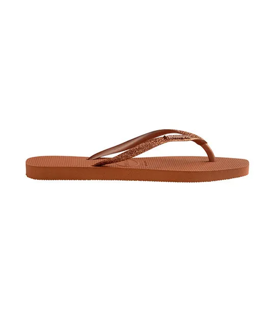 Slim Square Glitter Flip Flops Cerraddo Orange