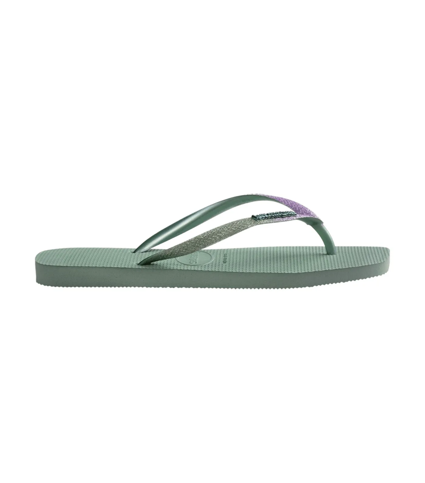 Slim Square Glitter Flip Flops Clay