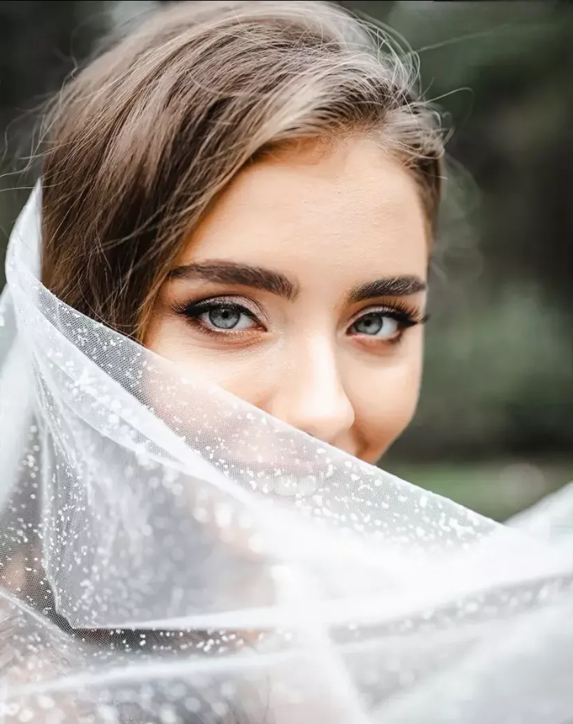 Sparkling glitter tulle white, ivory or champagne one tier wedding veil with comb, Glamourous Wedding Veil, Bling Veil, Glitter Wedding Veil