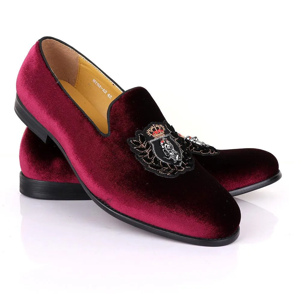 Terry Taylors Exotic Suede Crown Red Shoe