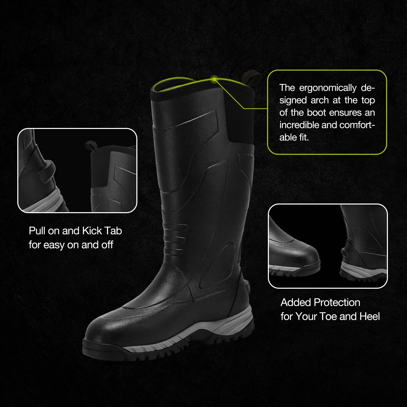 TideWe® Rubber Hunting Boots