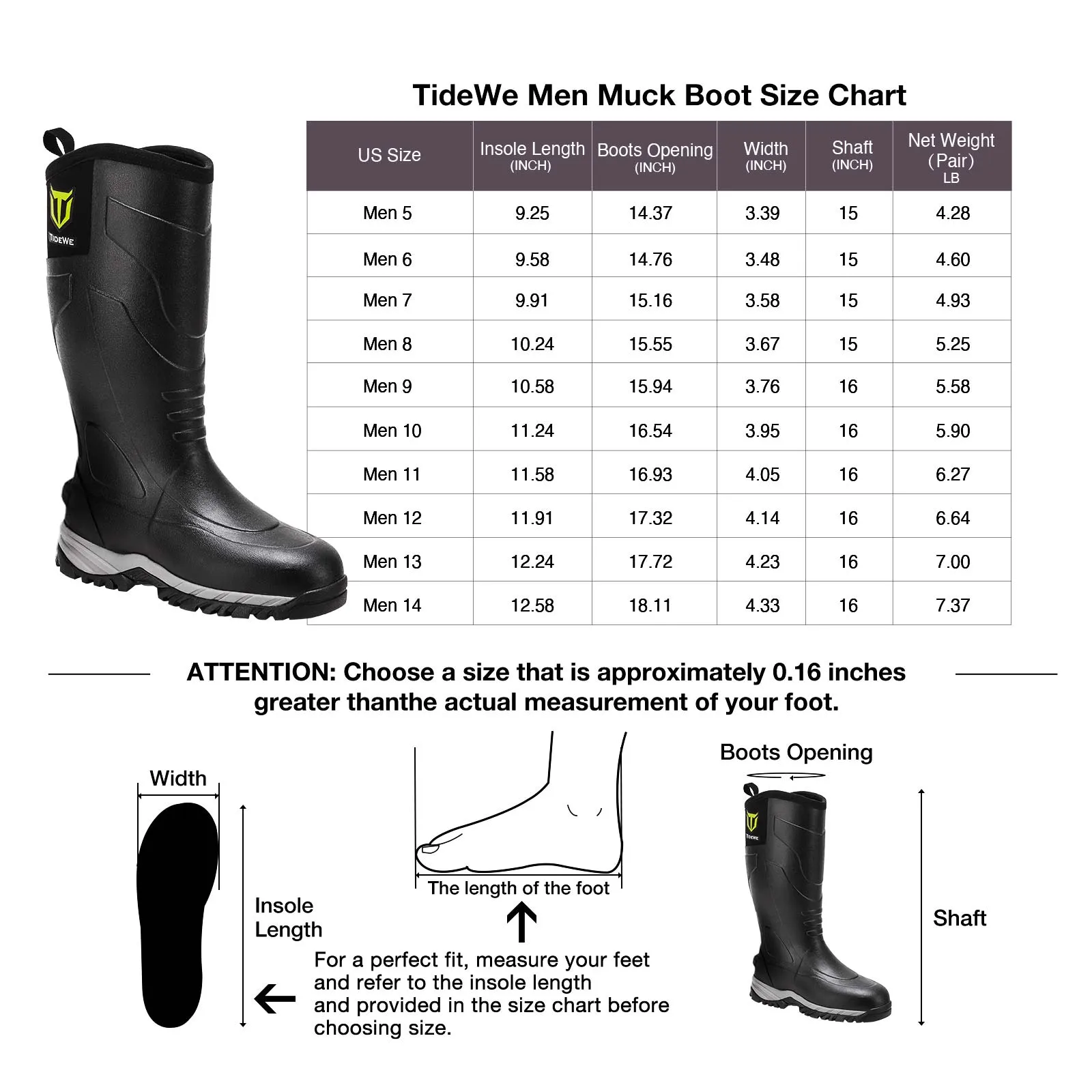 TideWe® Rubber Hunting Boots