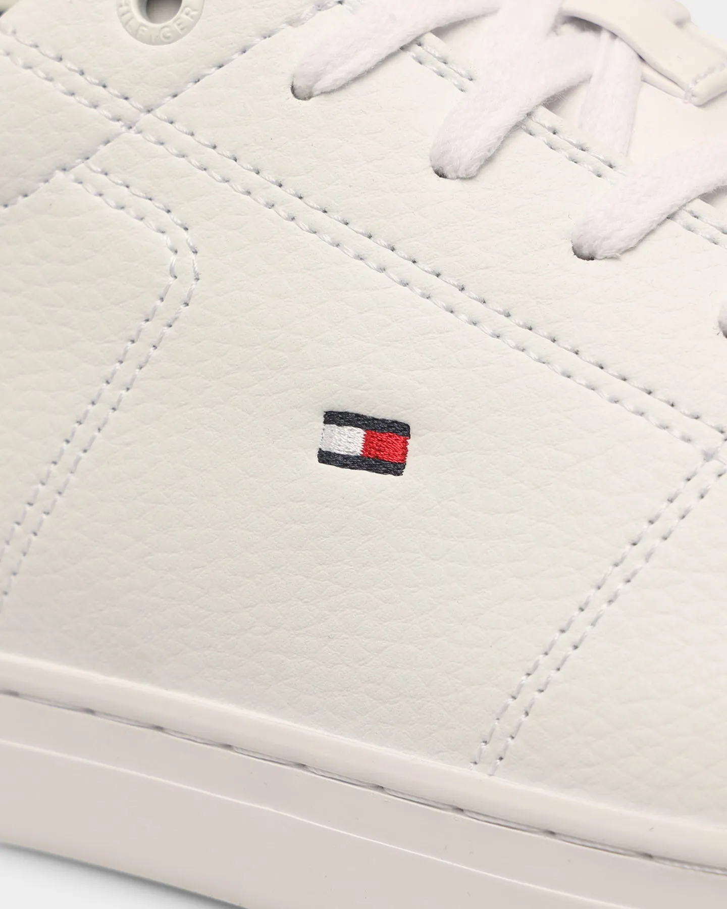 Tommy Jeans Essential Leather Detail White