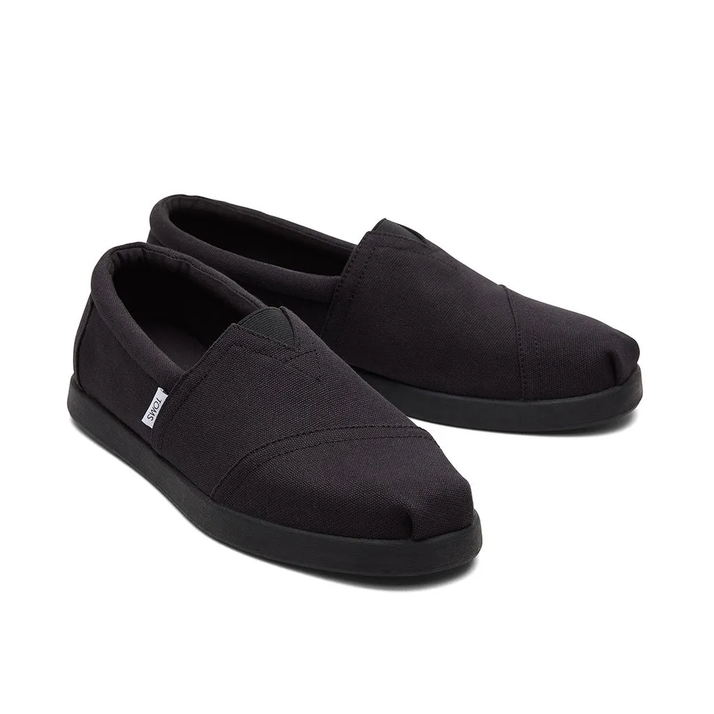 TOMS Espadrille Alpargata Forward Men - Black/Black Recycled Cotton Canvas