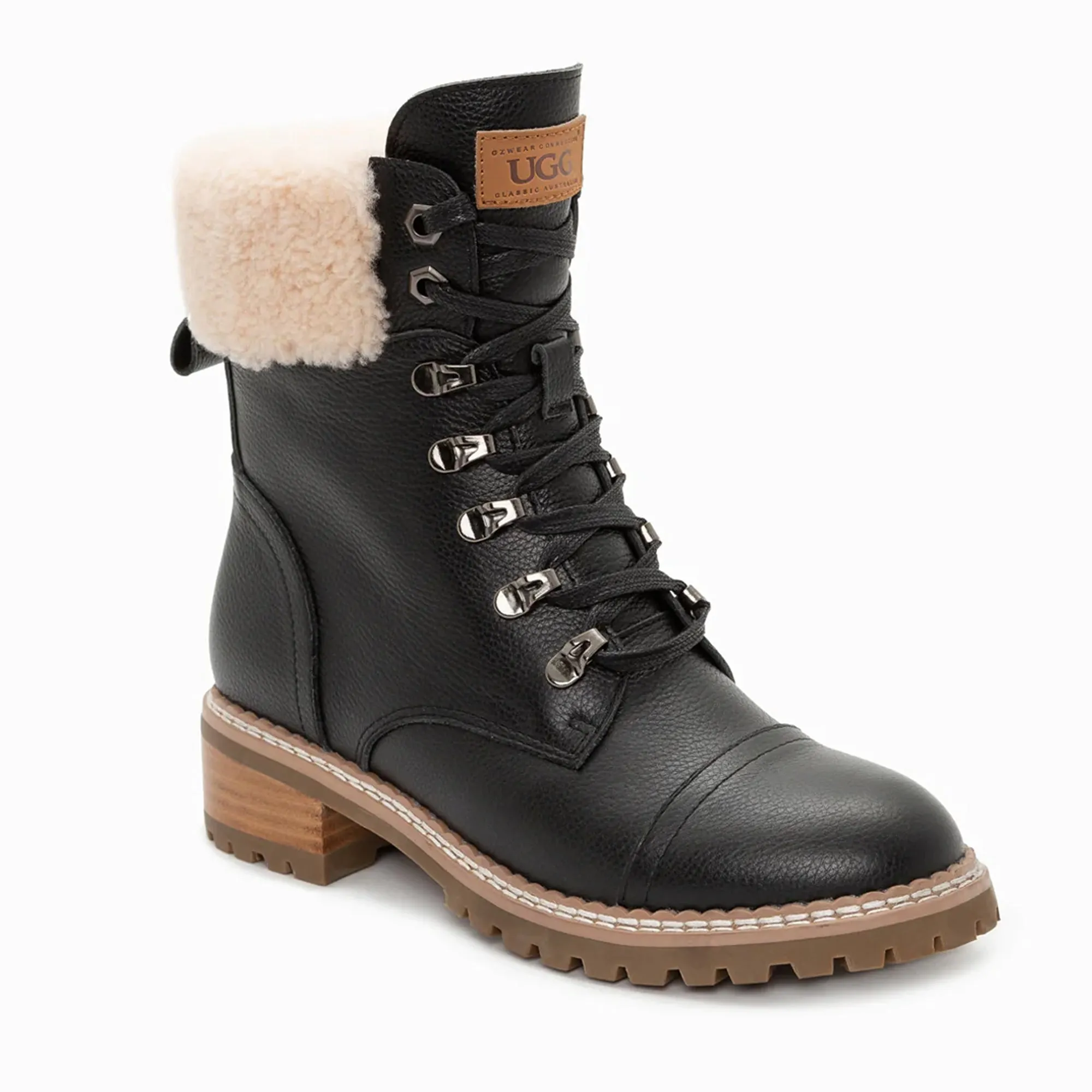 UGG Lyric Lace Up Leather Boots