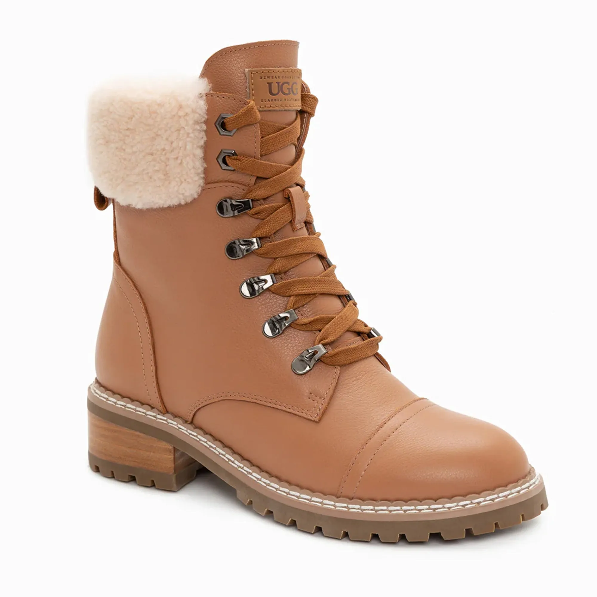 UGG Lyric Lace Up Leather Boots