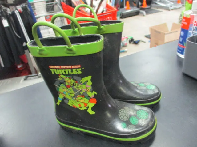 Used Teenage Mutant Ninja Turtles Rain Boots kids Size 9-10