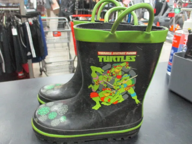 Used Teenage Mutant Ninja Turtles Rain Boots kids Size 9-10