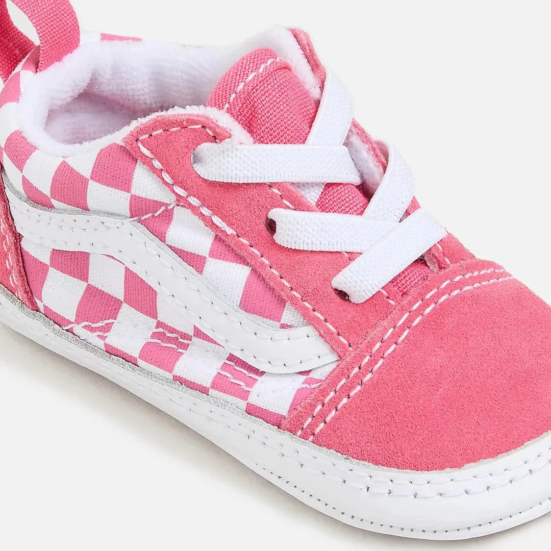 Vans - Infant Old Skool Crib Shoes | Honeysuckle Pink (Checkerboard)