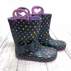 Western Chief Hearts Size 10 Girls Rain Boots