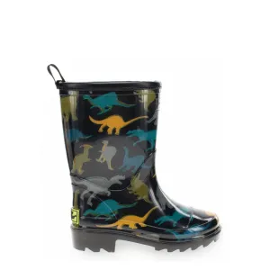 Western Chief Kids' Dino Dimension Faux Fur Rain Boots - Black