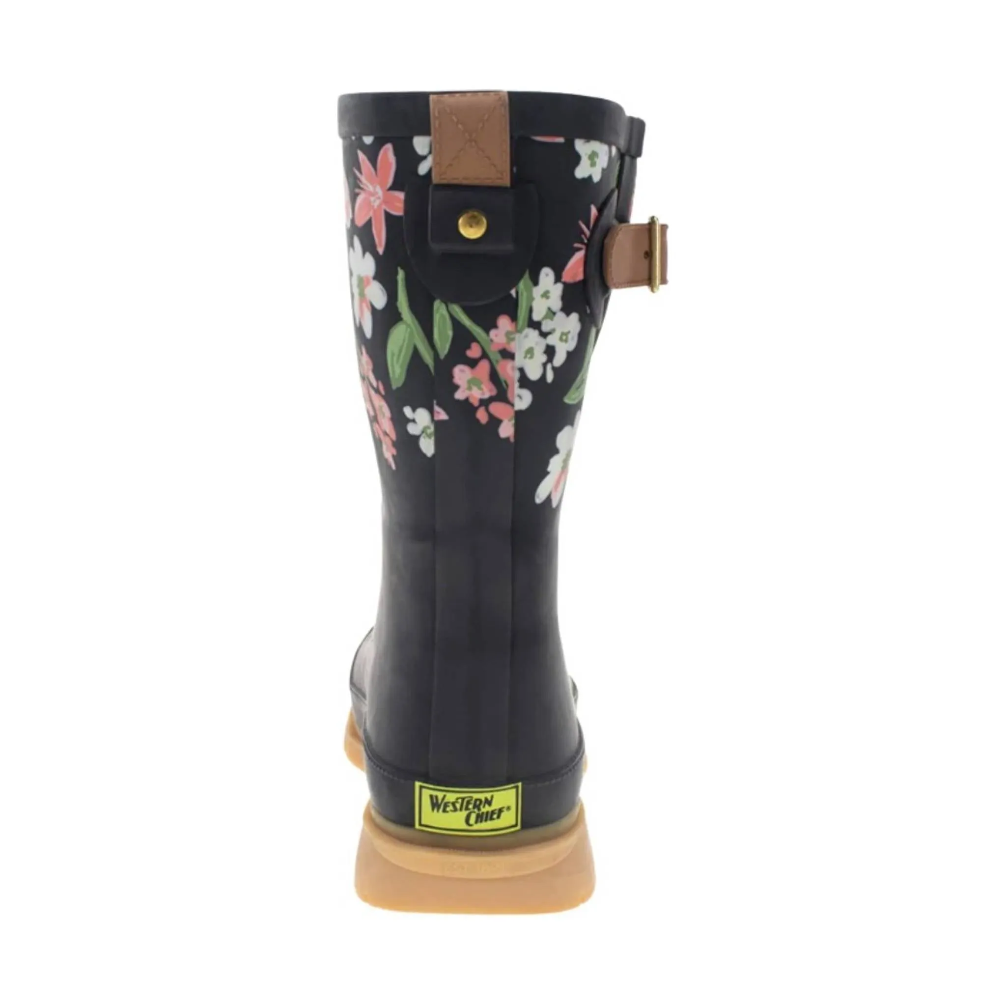 Western Chief Women's Brushed Petals Mid Rain Boots - Black