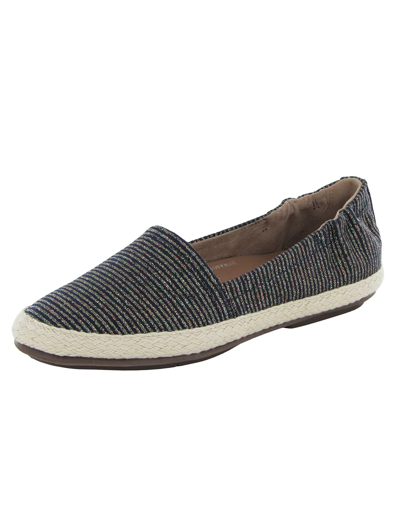 Women's Shoes FitFlop SIREN GLITTER STRIPE Espadrille Slip On BM3-399 NAVY