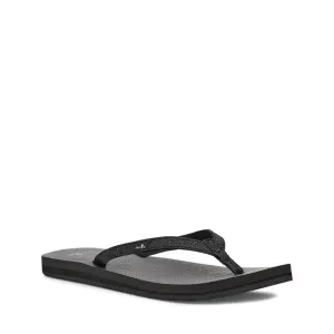 Women's Shoes Sanuk YOGA JOY SPARKLE Sandals 1110729 BLACK SPARKLE