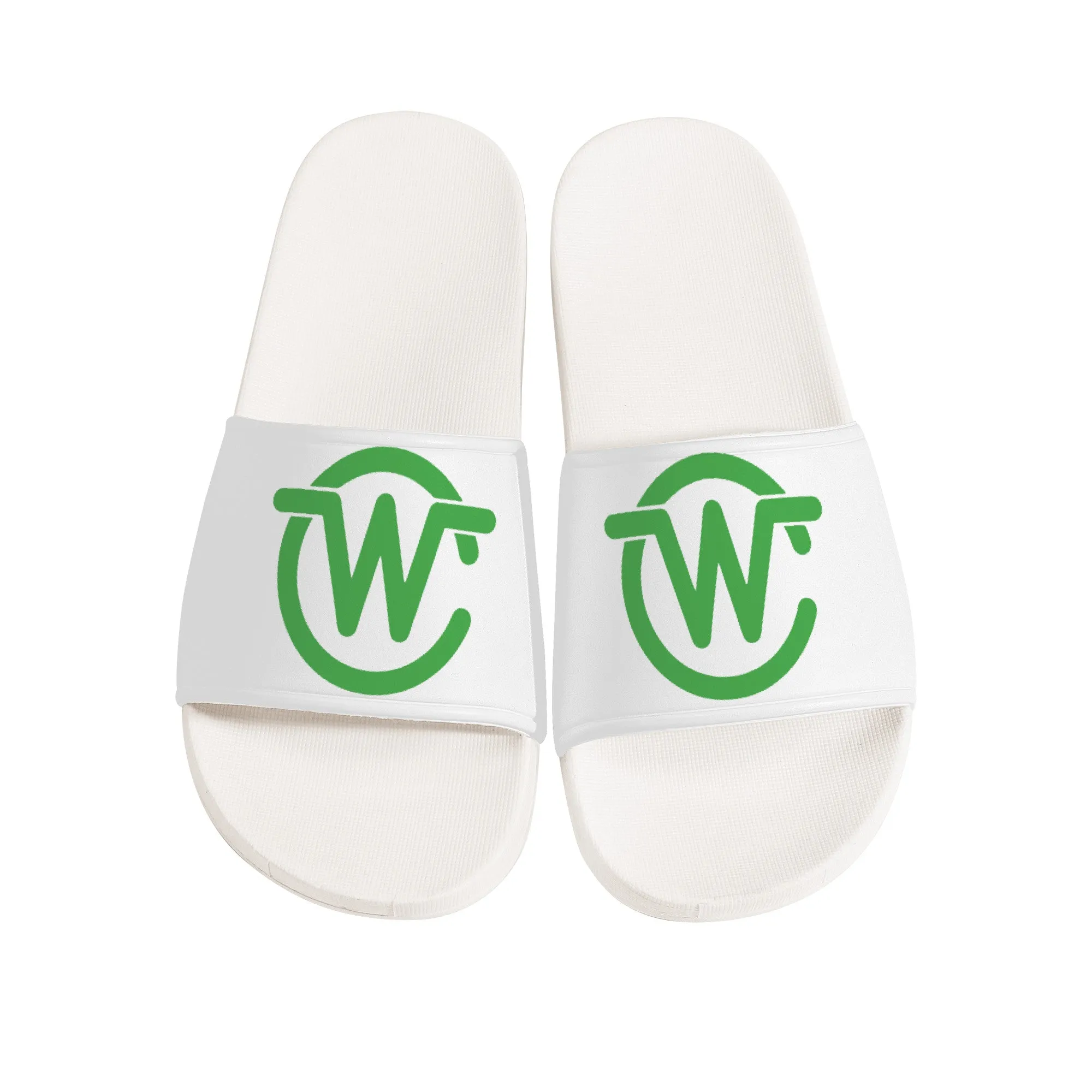 Woodcliff Lake Sandals - White & Light Green | Customized | Shoe Zero